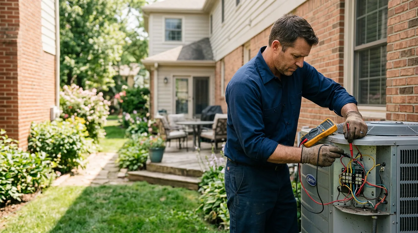 HVAC technician working near Harrison, MI